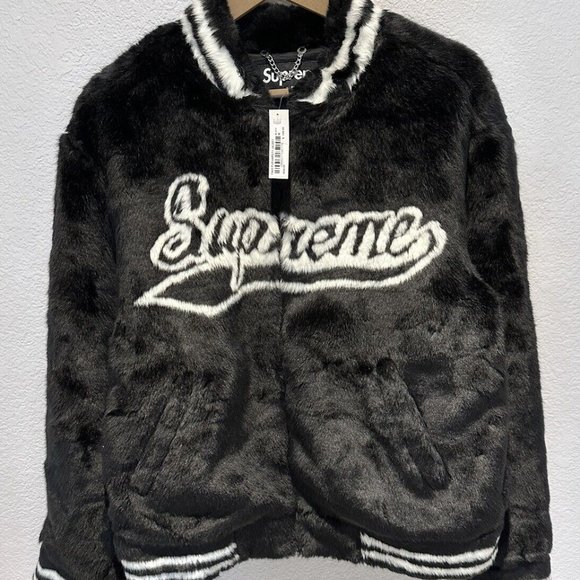 Supreme Faux Fur Varsity Jacket Men’s Size M Brand New with Tags! Rare!